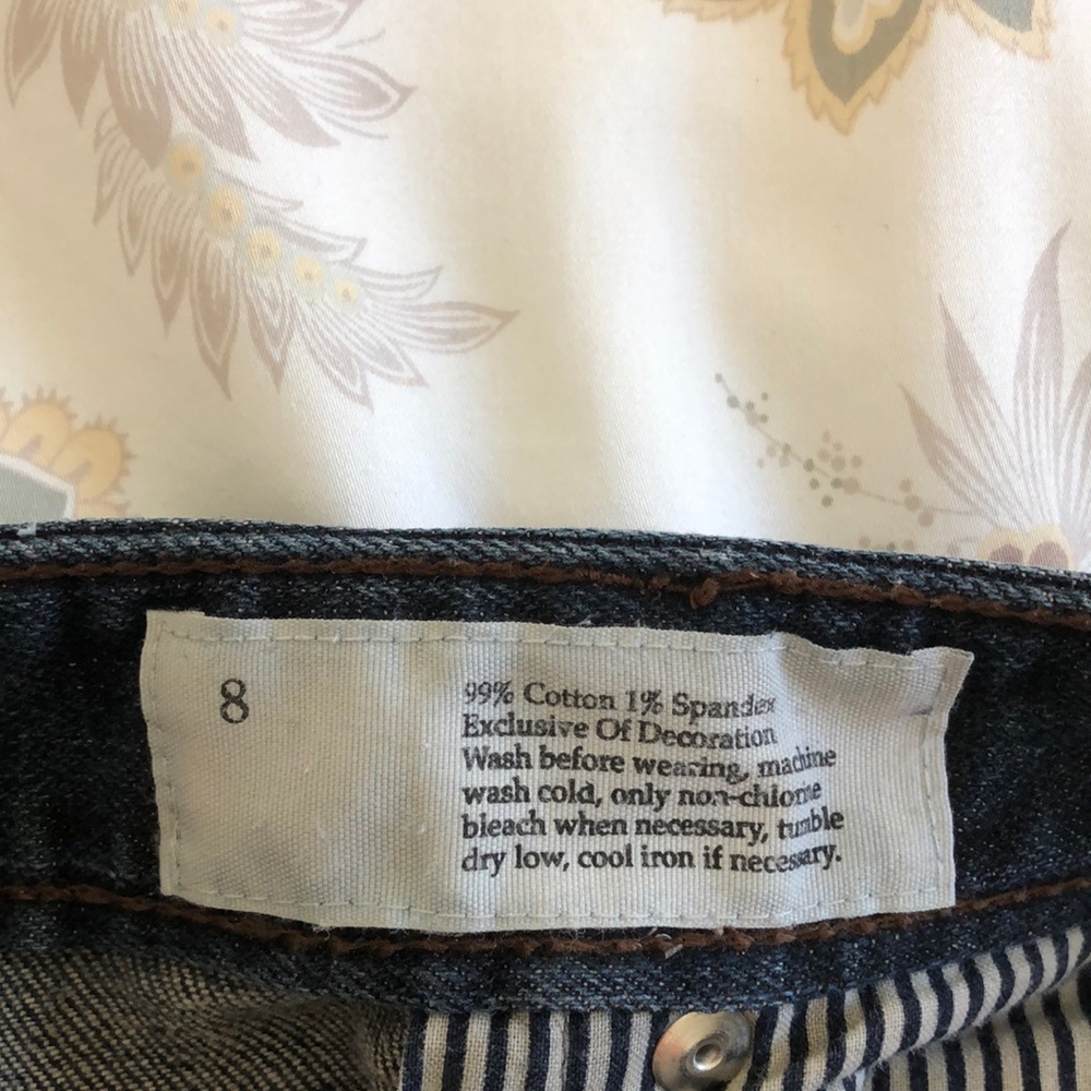 AT Loft Dark Jeans Original Boot Style Size 8 - Picture 5 of 5